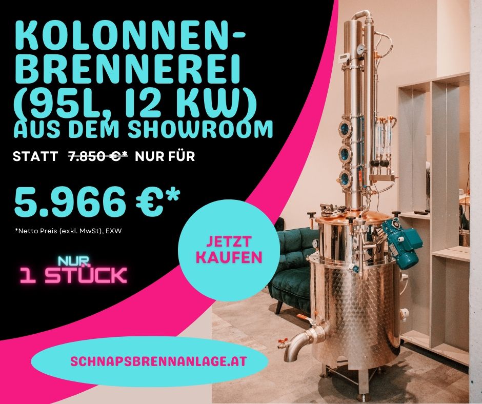 Kolonnenbrennerei TOTEM 95L aus unserem Showroom zum Diskontpreis - nur 1 Stück